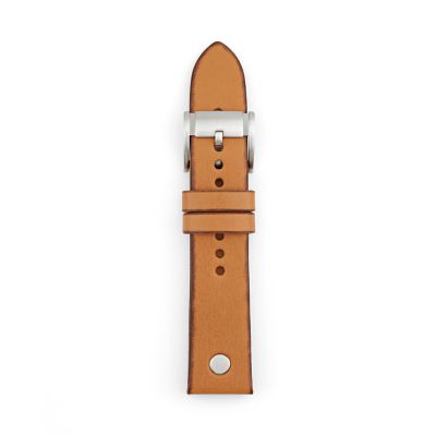 Leather 22mm Watch Strap Light Brown Fossil