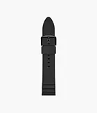22mm Black Silicone Watch Strap