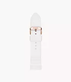 22mm White Silicone Watch Strap