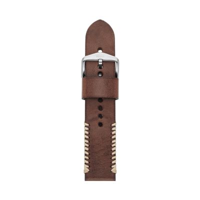 22mm Brown Leather Watch Strap Fossil