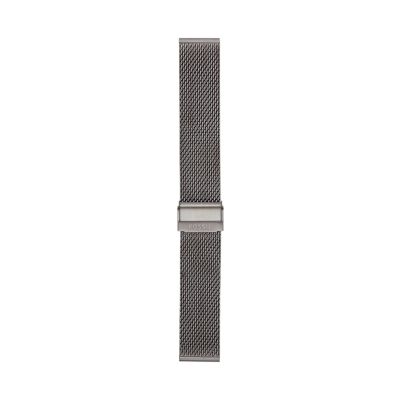 Bracelet de montre interchangeable en maille milanaise anthracite 22 mm