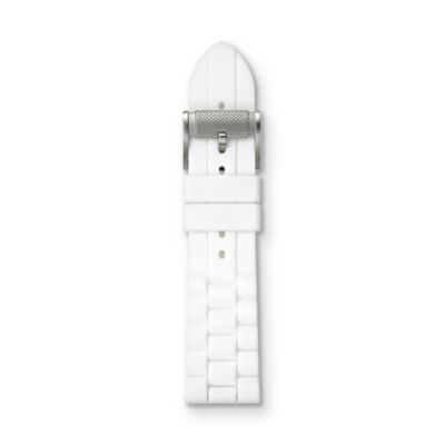24mm White Silicone Watch Strap Fossil