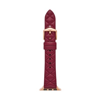38mm/40mm/41mm Burgundy LiteHide™ Leather Band for Apple Watch®