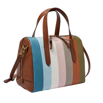 fossil sydney satchel teal green