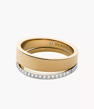 Kariana Two-Tone Stainless Steel Band Ring