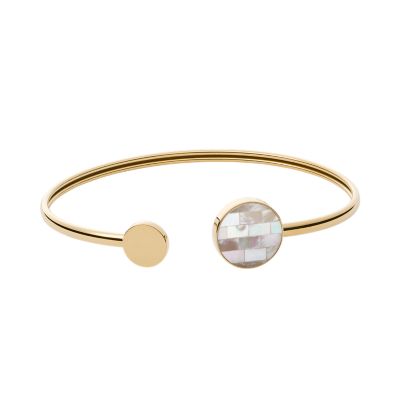 Agnethe Mother-of-Pearl Gold-Tone Cuff Bracelet