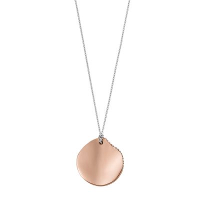 Katrine Two-Tone Stainless Steel Pendant Necklace