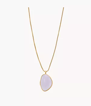 Sofie Sea Glass Purple Glass Pendant Necklace