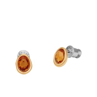 Skagen Women’s Sofie Sea Glass Honey Stud Earrings - Gold-Tone