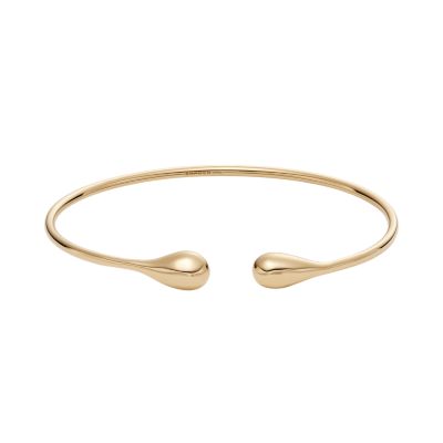 Anja Pebble Gold-Tone Stainless Steel Flex Cuff Bracelet