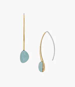Sofie Sea Glass Mint Green Pull-Through Earrings