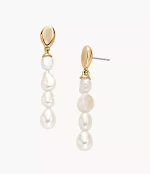Agnethe Pearl White Freshwater Pearl Drop Earrings