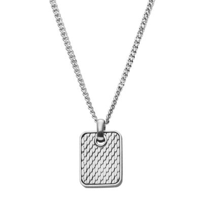 Torben Silver-Tone Stainless Steel Pendant Necklace
