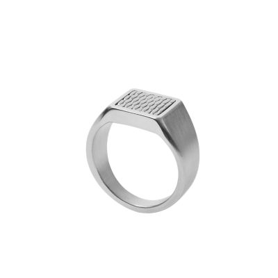 Torben Silver-Tone Stainless Steel Signet Ring
