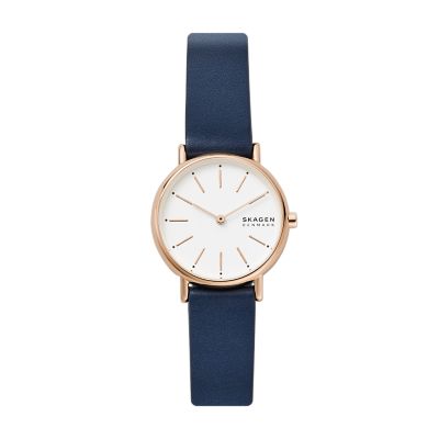 Signatur Lille Two-Hand Ocean Blue Leather Watch