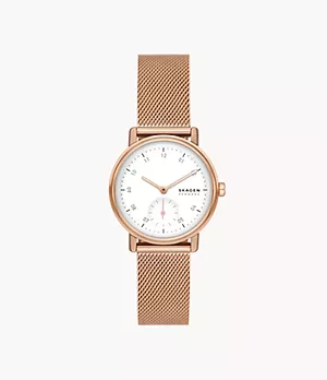 Kuppel Lille Two-Hand Sub-Second Rose Gold Stainless Steel Mesh Watch