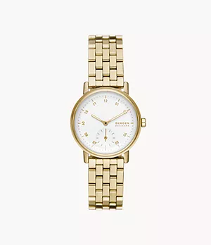 Kuppel Lille Two-Hand Sub-Second Gold Stainless Steel Mesh Watch