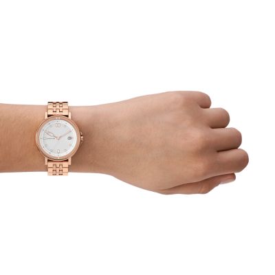Signatur Lille Sport Three-Hand Date Rose Gold Stainless Steel Bracelet Watch