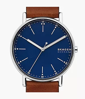 Signatur Medium Brown Leather Watch