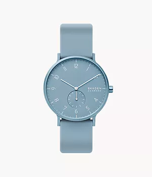 Aaren Kulor Sky Blue Silicone 41mm Watch