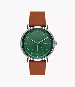 Kuppel Two-Hand Sub-Second Luggage Leather Watch