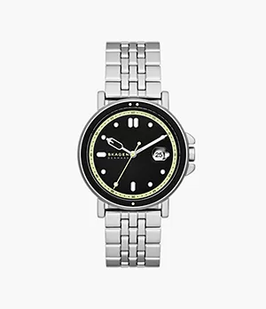 Signatur Sport Three-Hand Date Silver Stainless Steel Bracelet Watch