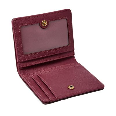 Fossil Women's Emma Rfid Zip Wallet Pink Fossil Emma RFID Leather