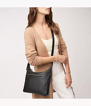 Cecilia Leather Top Zip Crossbody Bag