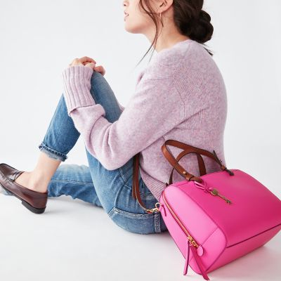 5486 FOSSIL Rachel Satchel HOT PINK