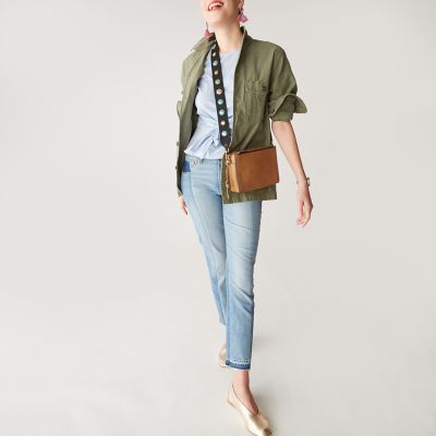 5460 FOSSIL Campbell Crossbody SADDLE