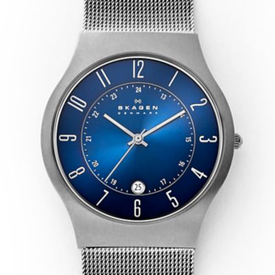 Sundby Titanium and Charcoal Steel Mesh Watch