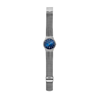 Sundby Titanium and Charcoal Steel Mesh Watch 233XLTTN Skagen