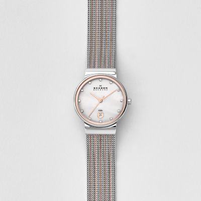 Ancher Two Tone Steel Mesh Watch