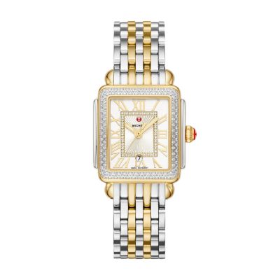 Montre Deco Madison Mid ornée de diamants, bicolore