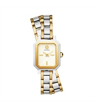 Tory Burch Robinson Two-Hand Two-Tone Stainless Steel Double Wrap Watch