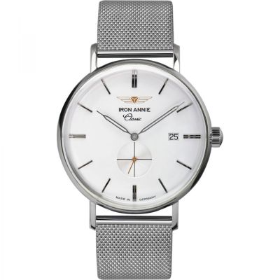 Iron Annie Classic Quartz Silver Stainless Steel Mens Watch