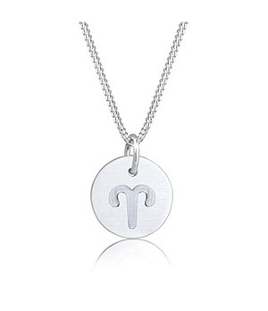 Elli 925 Sterling Silver Aries Zodiac Sign Necklace