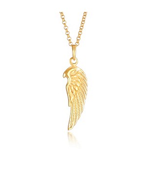 KUZZOI Gold-plated 925 Sterling Silver Wing Necklace
