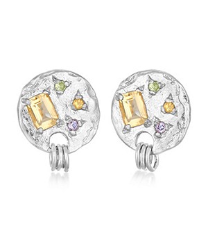 HAZE AND GLORY Yellow Citrine 925 Sterling Silver Earrings