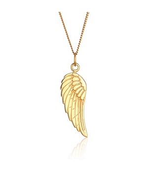 Elli PREMIUM 375 Yellow Gold Wing Necklace