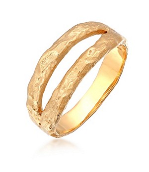 HAZE & GLORY vergoldet 925 Sterling Silber Organic Ring