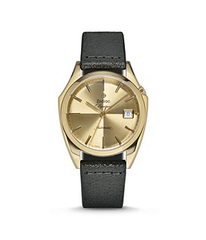 Zodiac Olympos Automatic Black Leather Watch