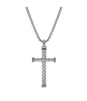 Collier pendentif Meaningful Moments en forme de croix en acier inoxydable