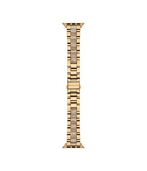 Bracelet Michael Kors en acier inoxydable, doré, à maille rigide pour Apple Watch® de 38/40/41 mm