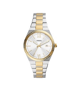 Fossil Scarlette Three-Hand Date Two-Tone Stainless Steel Womens Watch