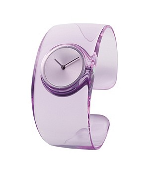 ISSEY MIYAKE O Two-Hands Transparent Purple Plastic Unisex  Watch