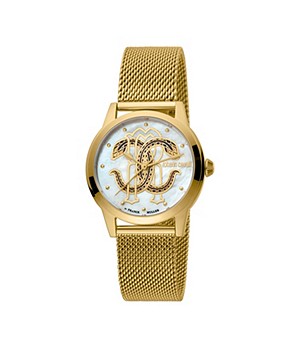 Roberto Cavalli by Franck Muller Analogue Quartz Gold Stainless Steel Womens Watch