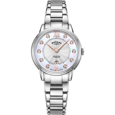 Rotary Cambridge Quartz Silver Stainless Steel Womens Watch
