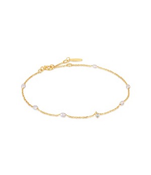 ANIA HAIE 14kt Gold Pearl And White Sapphire Bracelet