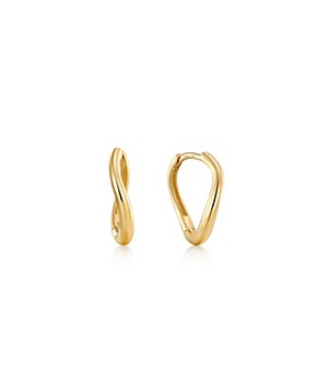 ANIA HAIE 14kt Gold Magma Huggie Hoop Earrings
